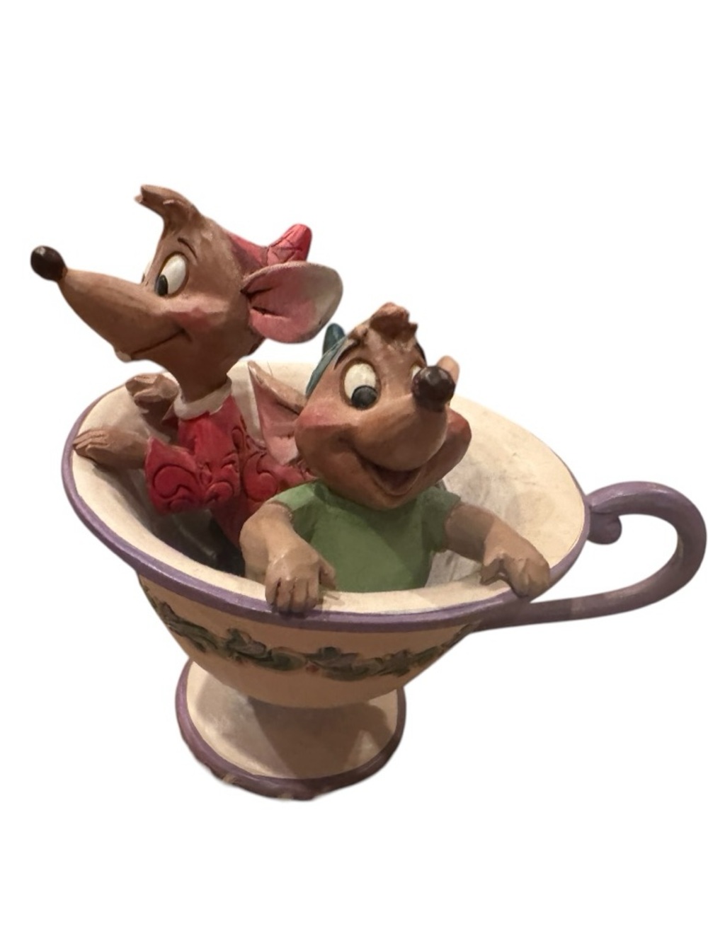 Jim Shore Traditions Jaq and Gus Tea Cup Cinderella Disney Figurine 4016557 - Picture 5 of 8
